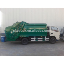 2015 hot sale Dongfeng 4m3 waste transport truck small size compactor garbage truck